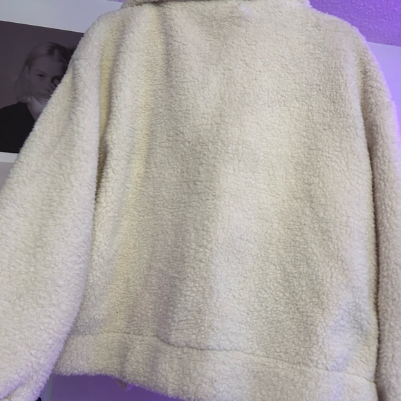 Calvin Klein White Teddy Bear Coat (size L) - Picture 2 of 3